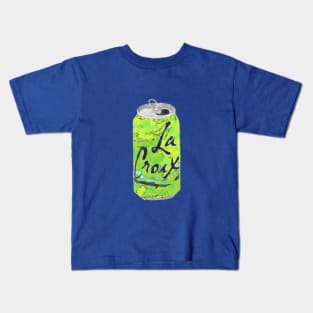 Lime La Croix Pattern Kids T-Shirt